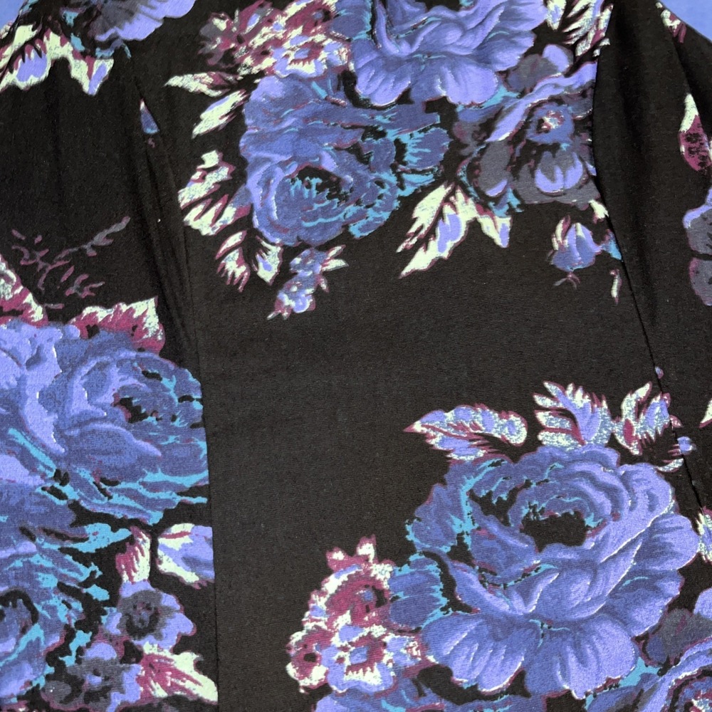 Free People Mayberry Mini Dress Size Medium Blue Purple Floral Linen Blend NWT - Picture 5 of 13